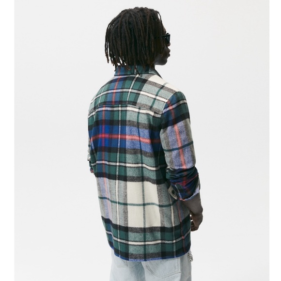 Zara Plaid Flannel Overshirt - Picture 3 of 16